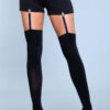 1928 Hanging On Clip Garter Thigh Highs