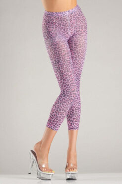 BW713 Pink Leopard Pantyhose