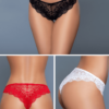 20943PK 3 Pack Lace Brazilian Panty