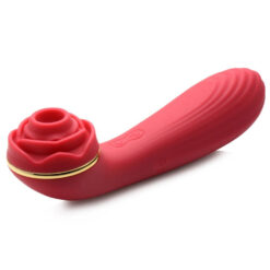 Bloomgasm Passion Petals 10x Suction Rose Vibrator – Red