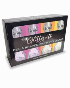 Glitterati Penis Drinking Glass Set of 4 – 6 Oz