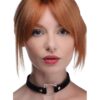 Kinky Kitty Ring Slim Choker – Black