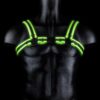 Bonded Leather Buckle Harness – Large/xlarge –  Glow in the Dark