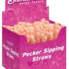 Bachelorette Party Favors – Pecker Sipping Straws  – 144 Piece Display – Light