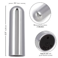 10 Function Rechargeable Bullet – Silver