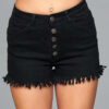 J9 Fringed Button Up Shorts